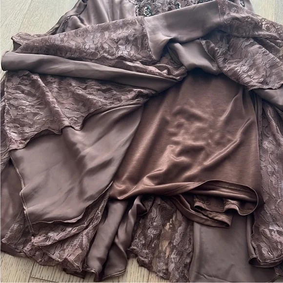 Vintage 90’s 100% Silk Beaded Dress Vintage Beaded Dress Lace Dress Silk Prom - Picture 14 of 17